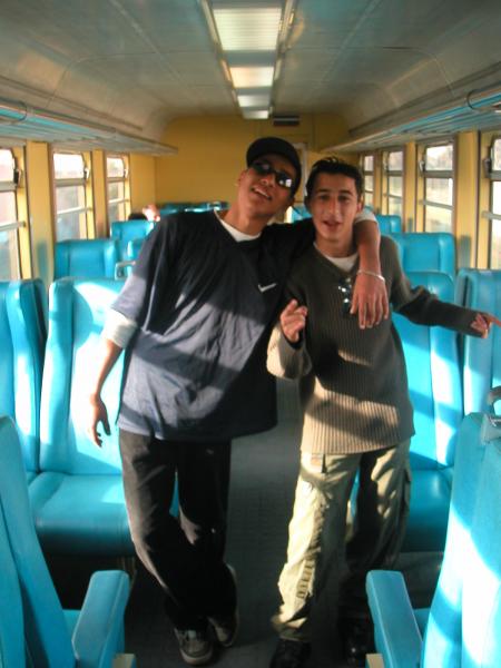 inside a train